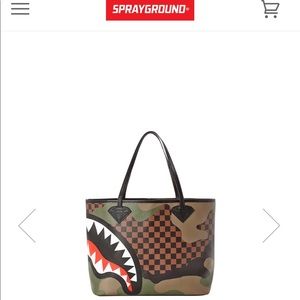 Sprayground Women’s Sharks in Paris Camo Tote
